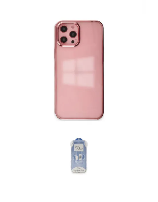 ieg™ iPhone 12 Pro Max Kılıf Doruk Doku Prime - Siyah Joko Magic 5D Cam
