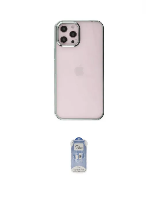 ieg™ iPhone 12 Pro Max Kılıf Doruk Doku Prime - Siyah Joko Magic 5D Cam