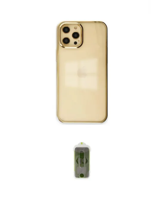 ieg™ iPhone 12 Pro Max Kılıf Doruk Doku Prime - Siyah Joko Magic 5D Hayalet Cam