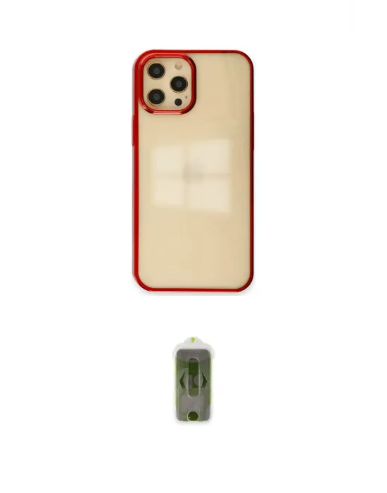 ieg™ iPhone 12 Pro Max Kılıf Doruk Doku Prime - Siyah Joko Magic 5D Hayalet Cam