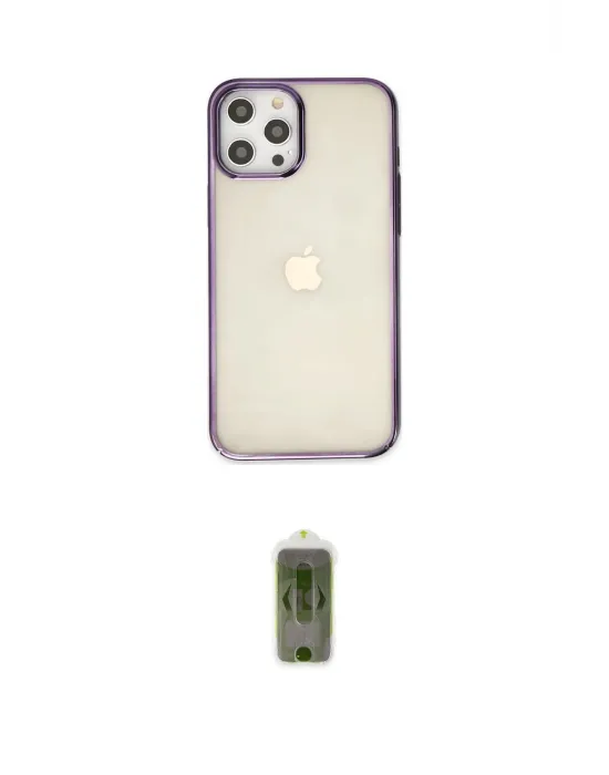 ieg™ iPhone 12 Pro Max Kılıf Doruk Doku Prime - Siyah Joko Magic 5D Hayalet Cam