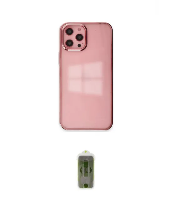 ieg™ iPhone 12 Pro Max Kılıf Doruk Doku Prime - Siyah Joko Magic 5D Hayalet Cam