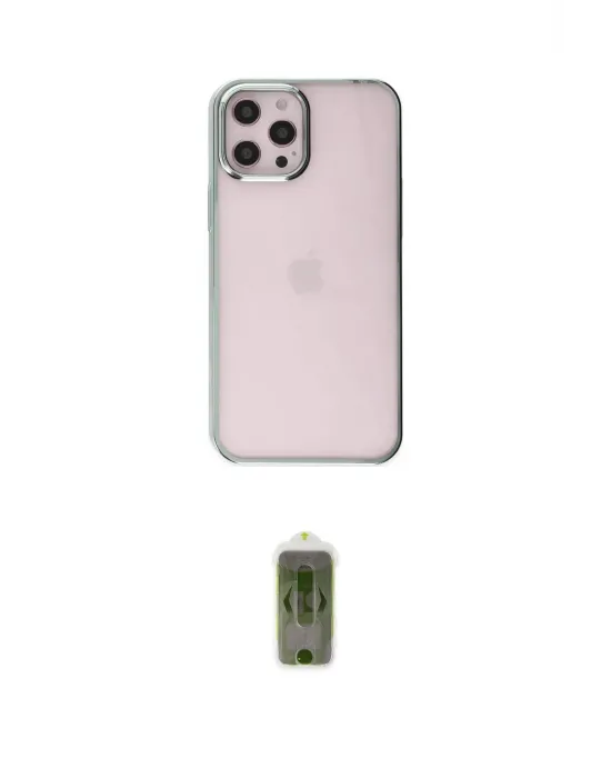 ieg™ iPhone 12 Pro Max Kılıf Doruk Doku Prime - Siyah Joko Magic 5D Hayalet Cam