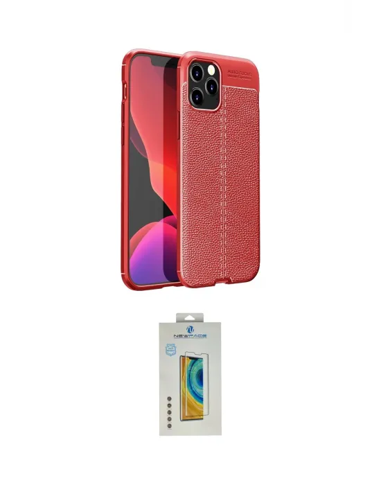ieg™ iPhone 12 Pro Max Kılıf Doruk Klasik Özel Seri - Siyah Polymer Nano Ekran Koruyucu
