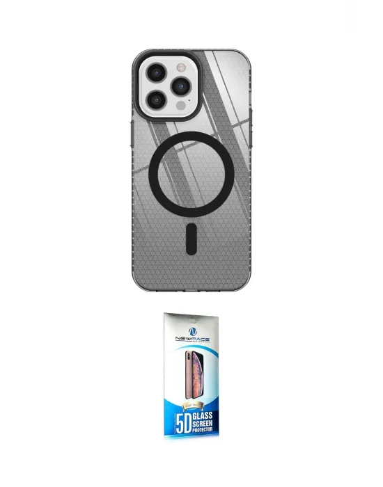 ieg™ iPhone 12 Pro Max Kılıf Doruk Prime - Siyah 5D Eko Cam Ekran Koruyucu