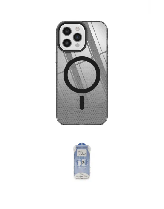 ieg™ iPhone 12 Pro Max Kılıf Doruk Prime - Siyah Joko Magic 5D Cam