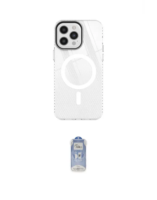 ieg™ iPhone 12 Pro Max Kılıf Doruk Prime - Siyah Joko Magic 5D Cam