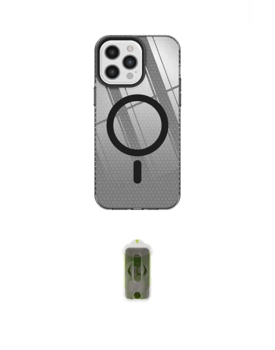 ieg™ iPhone 12 Pro Max Kılıf Doruk Prime - Siyah Joko Magic 5D Hayalet Cam