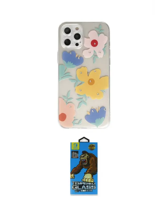 ieg™ iPhone 12 Pro Max Kılıf Eksen Asil Prime - Siyah 18D Cam Ekran Koruyucu