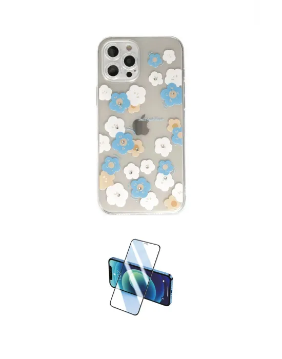 ieg™ iPhone 12 Pro Max Kılıf Eksen Asil Prime - Siyah 3D Antistatik Cam Ekran Koruyucu