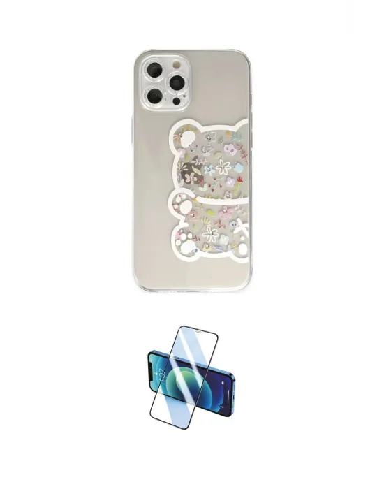 ieg™ iPhone 12 Pro Max Kılıf Eksen Asil Prime - Siyah 3D Antistatik Cam Ekran Koruyucu
