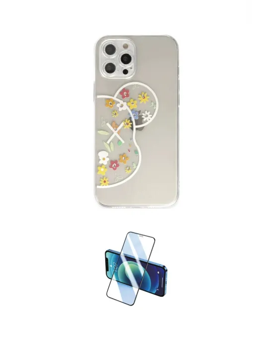 ieg™ iPhone 12 Pro Max Kılıf Eksen Asil Prime - Siyah 3D Antistatik Cam Ekran Koruyucu