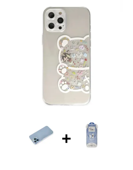 ieg™ iPhone 12 Pro Max Kılıf Eksen Asil Prime - Siyah Joko Magic 5D Cam + Shine Kamera Lens Koruma Cam - MI