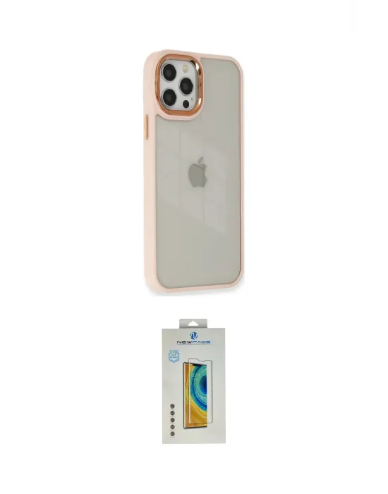 ieg™ iPhone 12 Pro Max Kılıf Eksen Doku Prime - Siyah Polymer Nano Ekran Koruyucu