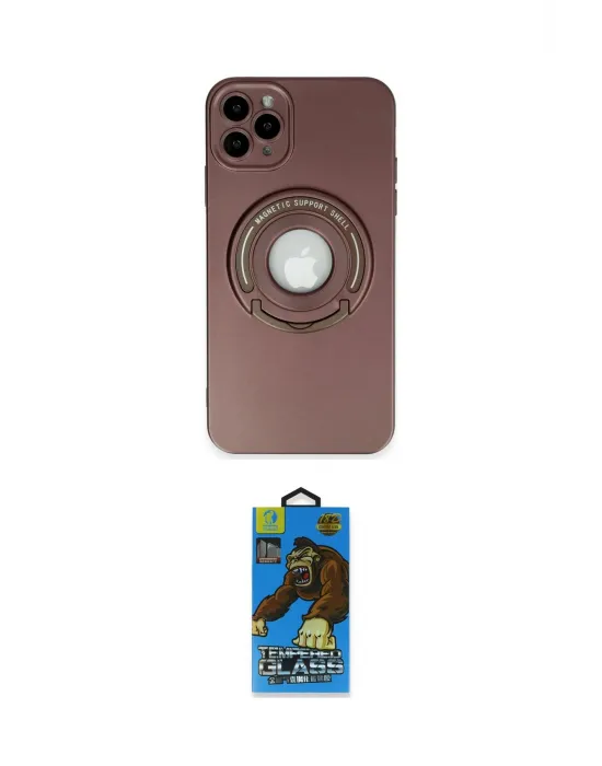 ieg™ iPhone 12 Pro Max Kılıf Eksen Klasik Prime - Siyah 18D Cam Ekran Koruyucu