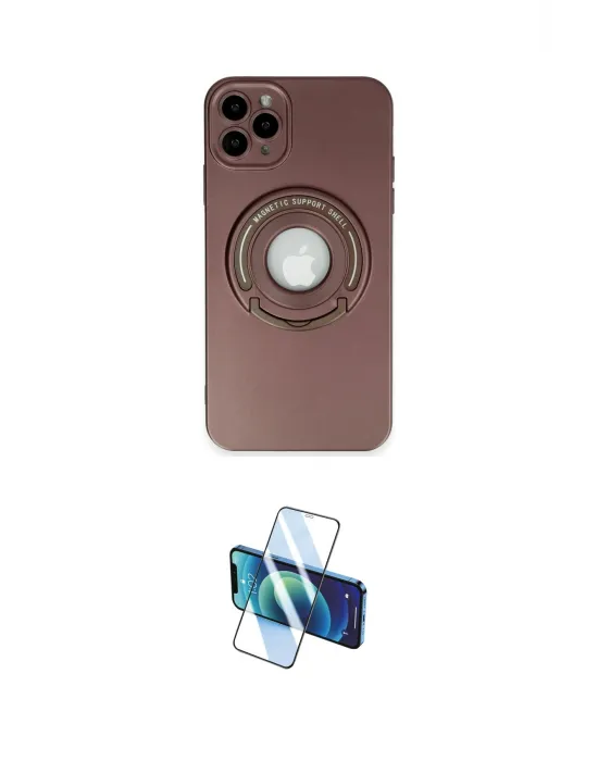 ieg™ iPhone 12 Pro Max Kılıf Eksen Klasik Prime - Siyah 3D Antistatik Cam Ekran Koruyucu