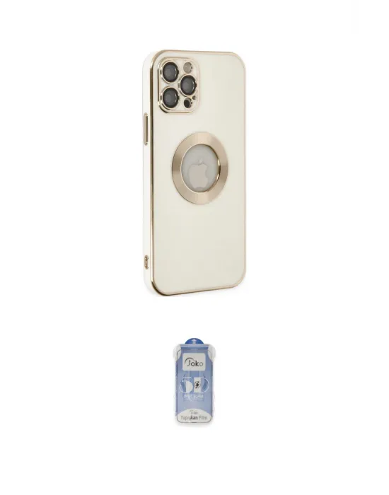 ieg™ iPhone 12 Pro Max Kılıf İz Form Serisi - Siyah Joko Magic 5D Cam