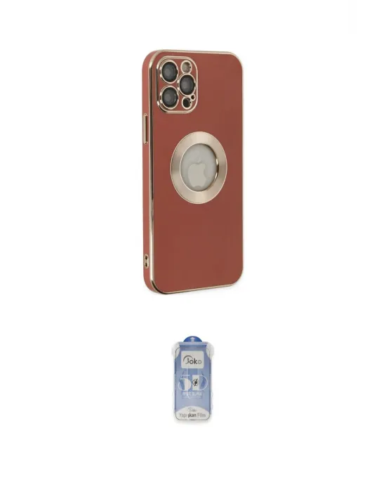 ieg™ iPhone 12 Pro Max Kılıf İz Form Serisi - Siyah Joko Magic 5D Cam