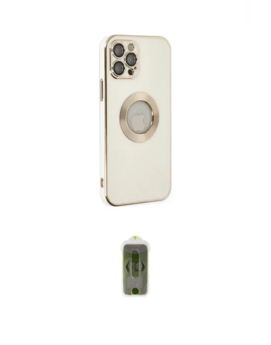 ieg™ iPhone 12 Pro Max Kılıf İz Form Serisi - Siyah Joko Magic 5D Hayalet Cam