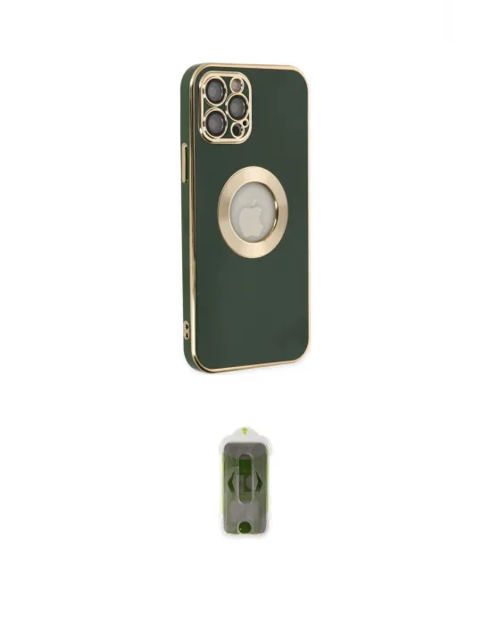 ieg™ iPhone 12 Pro Max Kılıf İz Form Serisi - Siyah Joko Magic 5D Hayalet Cam