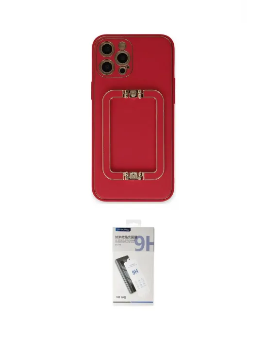 ieg™ iPhone 12 Pro Max Kılıf Kozmos Minimal Prime - Şeffaf Uv Polymer Nano Ekran Koruyucu