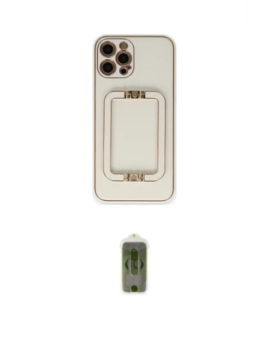 ieg™ iPhone 12 Pro Max Kılıf Kozmos Minimal Prime - Siyah Joko Magic 5D Hayalet Cam