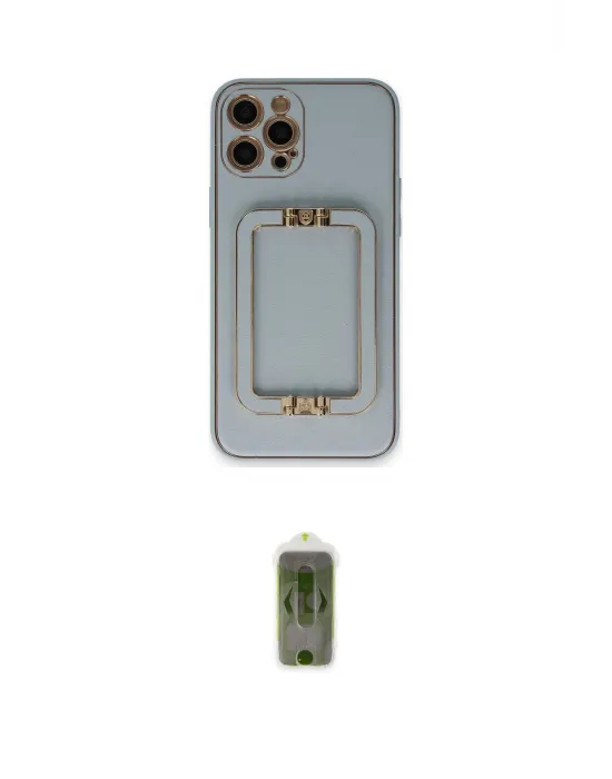 ieg™ iPhone 12 Pro Max Kılıf Kozmos Minimal Prime - Siyah Joko Magic 5D Hayalet Cam