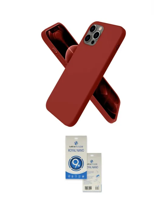 ieg™ iPhone 12 Pro Max Kılıf Kozmos Yansıma Özel Seri - Şeffaf Royal Nano Ekran Koruyucu