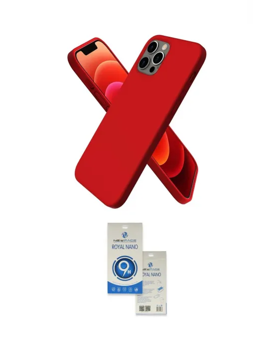 ieg™ iPhone 12 Pro Max Kılıf Kozmos Yansıma Özel Seri - Şeffaf Royal Nano Ekran Koruyucu