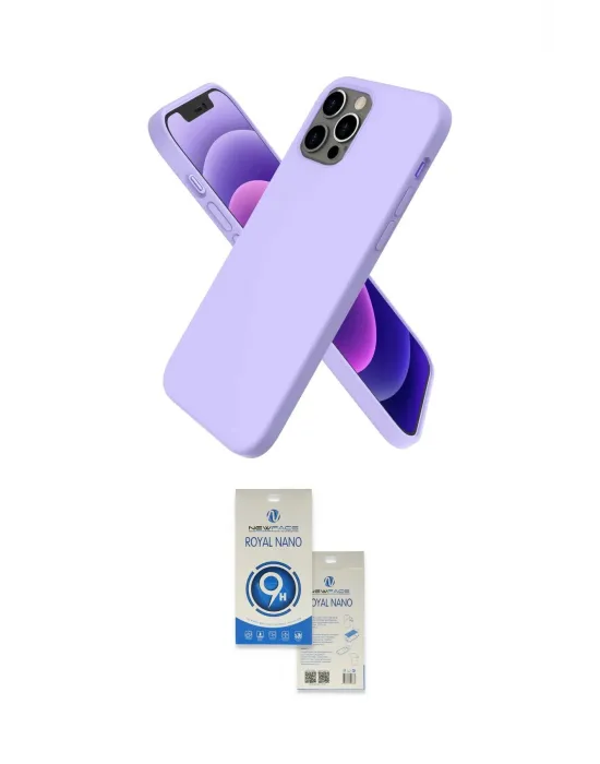 ieg™ iPhone 12 Pro Max Kılıf Kozmos Yansıma Özel Seri - Şeffaf Royal Nano Ekran Koruyucu