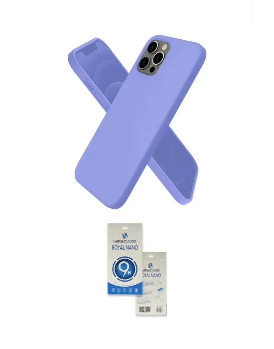 ieg™ iPhone 12 Pro Max Kılıf Kozmos Yansıma Özel Seri - Şeffaf Royal Nano Ekran Koruyucu