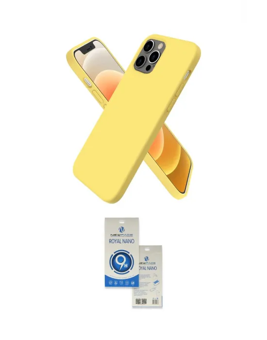 ieg™ iPhone 12 Pro Max Kılıf Kozmos Yansıma Özel Seri - Şeffaf Royal Nano Ekran Koruyucu