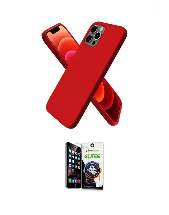 ieg™ iPhone 12 Pro Max Kılıf Kozmos Yansıma Özel Seri - Şeffaf Temperli Cam Ekran Koruyucu
