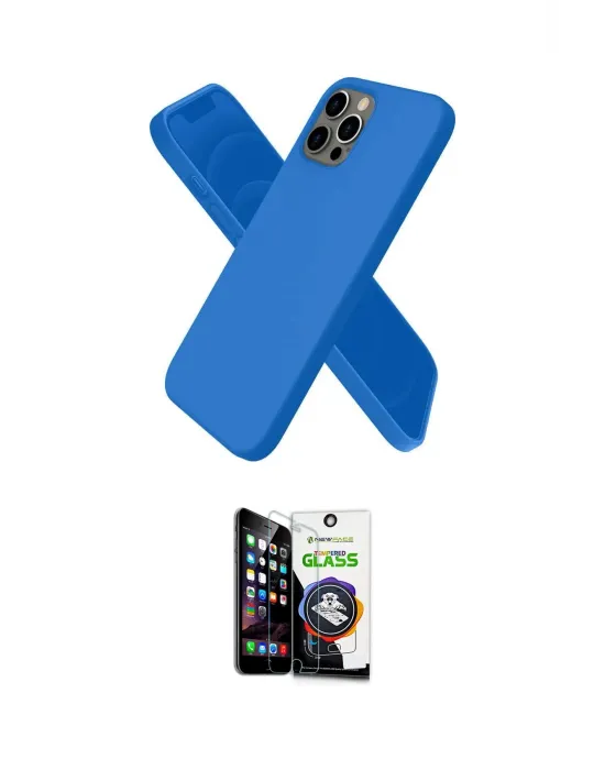 ieg™ iPhone 12 Pro Max Kılıf Kozmos Yansıma Özel Seri - Şeffaf Temperli Cam Ekran Koruyucu
