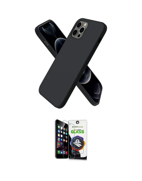 ieg™ iPhone 12 Pro Max Kılıf Kozmos Yansıma Özel Seri - Şeffaf Temperli Cam Ekran Koruyucu