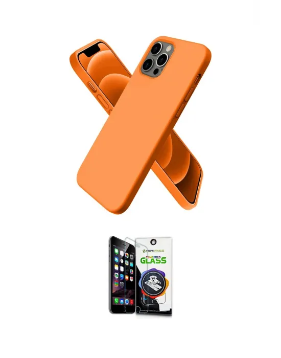 ieg™ iPhone 12 Pro Max Kılıf Kozmos Yansıma Özel Seri - Şeffaf Temperli Cam Ekran Koruyucu