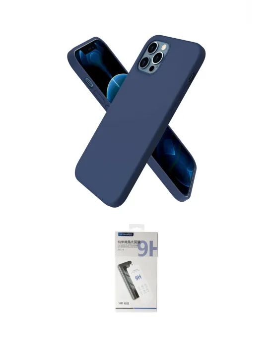 ieg™ iPhone 12 Pro Max Kılıf Kozmos Yansıma Özel Seri - Şeffaf Uv Polymer Nano Ekran Koruyucu
