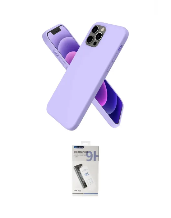ieg™ iPhone 12 Pro Max Kılıf Kozmos Yansıma Özel Seri - Şeffaf Uv Polymer Nano Ekran Koruyucu