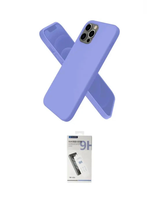 ieg™ iPhone 12 Pro Max Kılıf Kozmos Yansıma Özel Seri - Şeffaf Uv Polymer Nano Ekran Koruyucu
