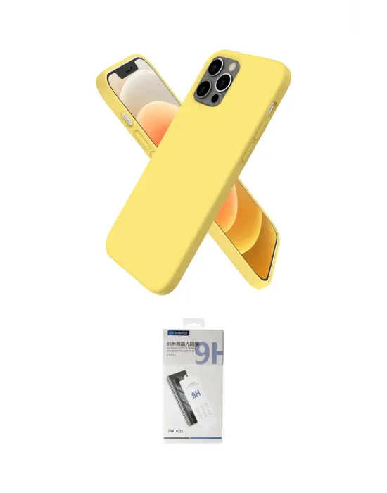 ieg™ iPhone 12 Pro Max Kılıf Kozmos Yansıma Özel Seri - Şeffaf Uv Polymer Nano Ekran Koruyucu