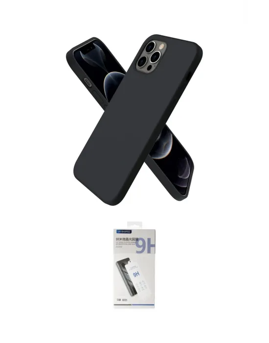 ieg™ iPhone 12 Pro Max Kılıf Kozmos Yansıma Özel Seri - Şeffaf Uv Polymer Nano Ekran Koruyucu