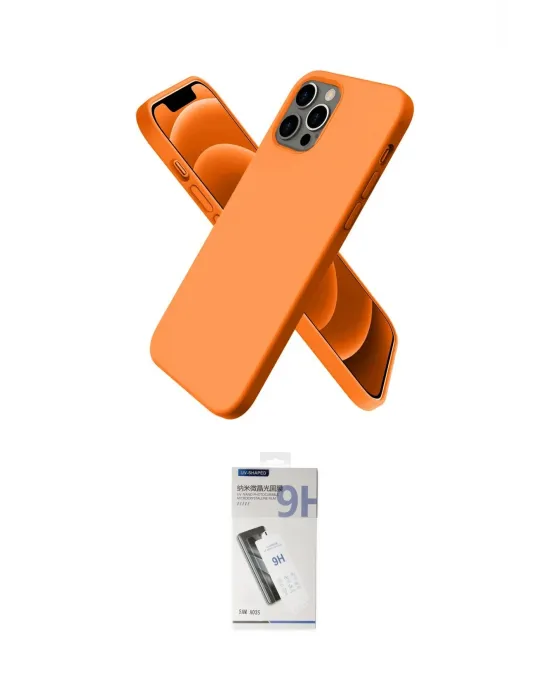 ieg™ iPhone 12 Pro Max Kılıf Kozmos Yansıma Özel Seri - Şeffaf Uv Polymer Nano Ekran Koruyucu