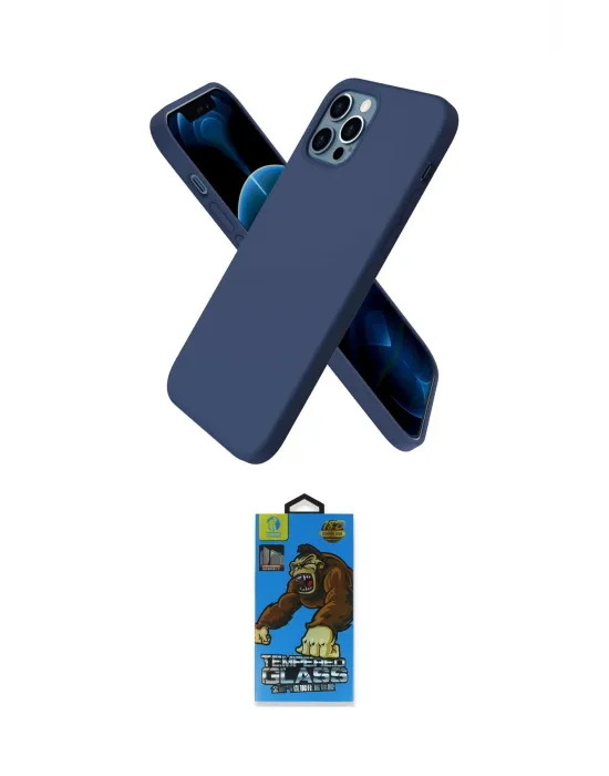 ieg™ iPhone 12 Pro Max Kılıf Kozmos Yansıma Özel Seri - Siyah 18D Cam Ekran Koruyucu