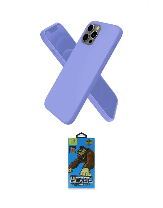 ieg™ iPhone 12 Pro Max Kılıf Kozmos Yansıma Özel Seri - Siyah 18D Cam Ekran Koruyucu