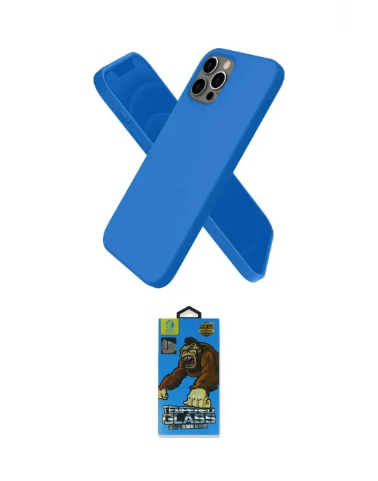 ieg™ iPhone 12 Pro Max Kılıf Kozmos Yansıma Özel Seri - Siyah 18D Cam Ekran Koruyucu