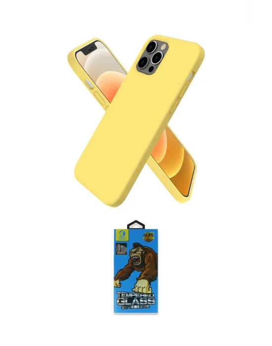 ieg™ iPhone 12 Pro Max Kılıf Kozmos Yansıma Özel Seri - Siyah 18D Cam Ekran Koruyucu