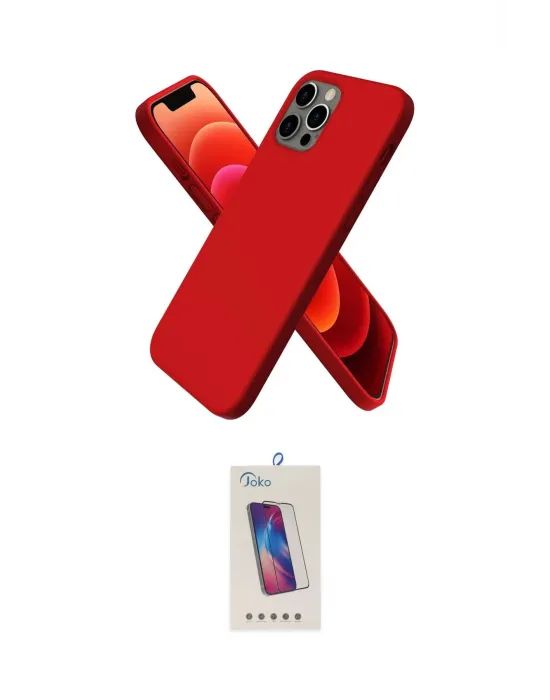 ieg™ iPhone 12 Pro Max Kılıf Kozmos Yansıma Özel Seri - Siyah Joko 5D Cam