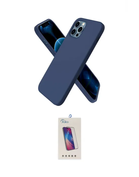 ieg™ iPhone 12 Pro Max Kılıf Kozmos Yansıma Özel Seri - Siyah Joko 5D Cam