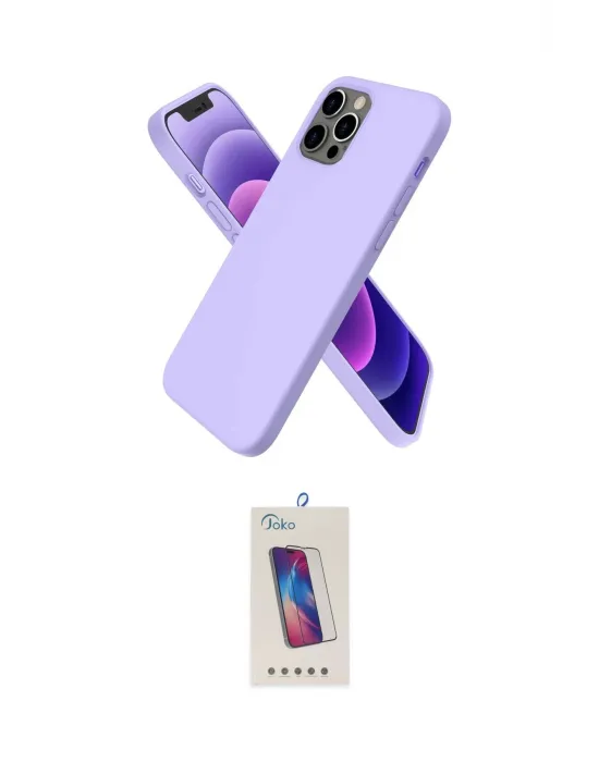 ieg™ iPhone 12 Pro Max Kılıf Kozmos Yansıma Özel Seri - Siyah Joko 5D Cam