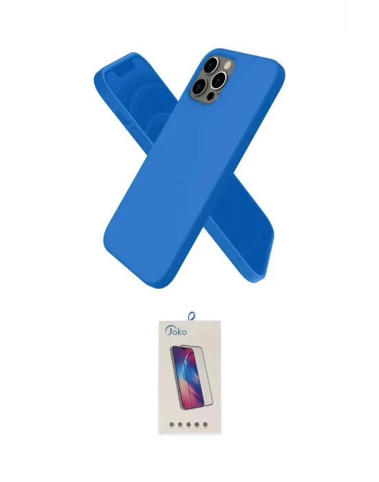 ieg™ iPhone 12 Pro Max Kılıf Kozmos Yansıma Özel Seri - Siyah Joko 5D Cam